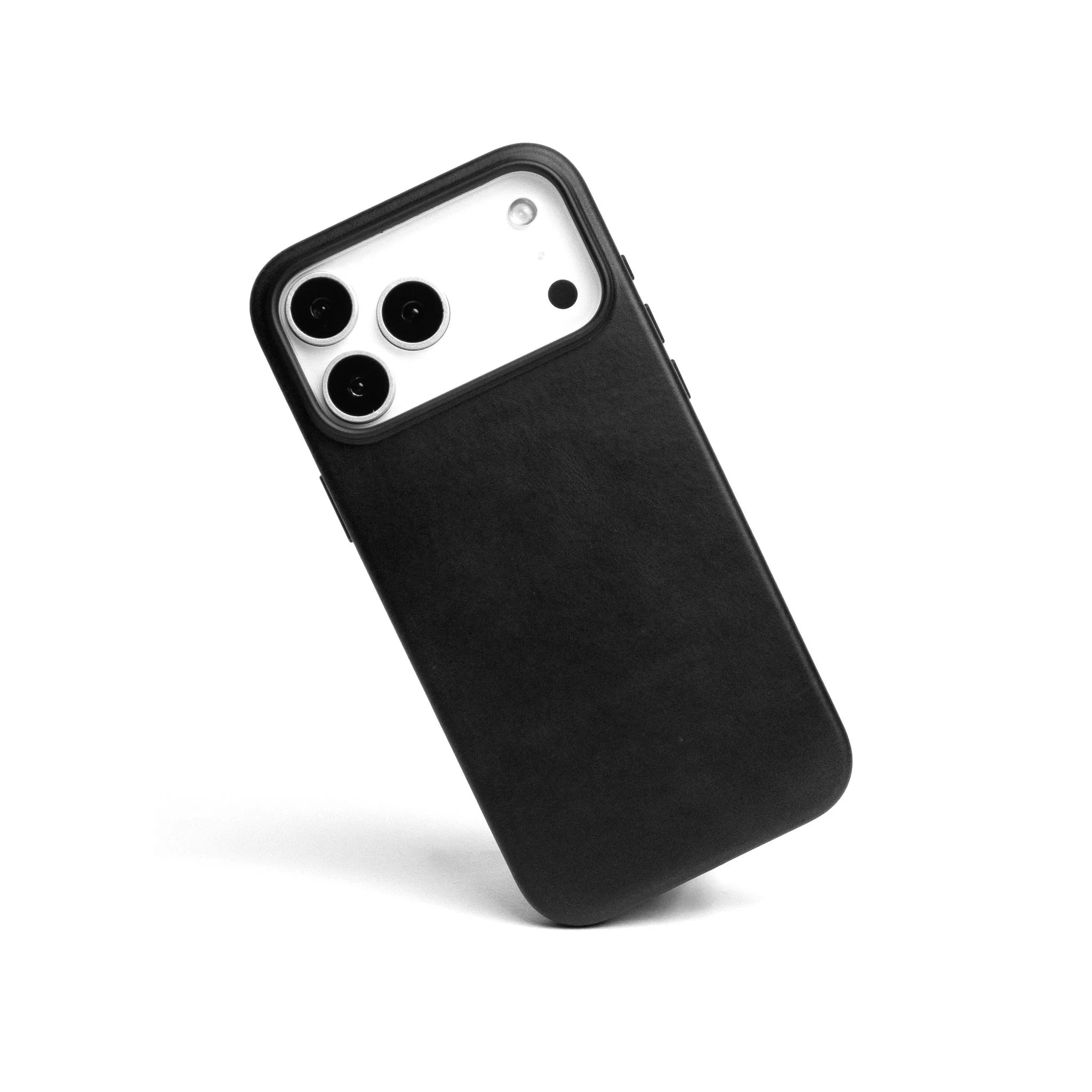 iPhone 17 Pro Leather Cover, Genuine Kzdoo Noble Collection Series Leather Case - Black